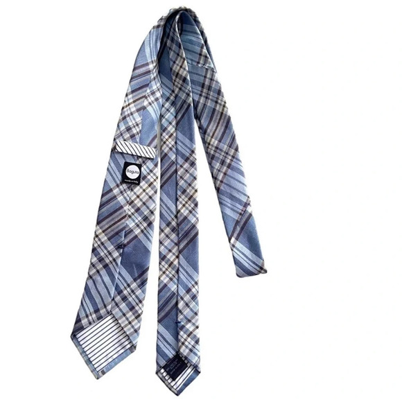 BAGUTTA Plaid Silk Men’s Tie - Picture 1 of 6